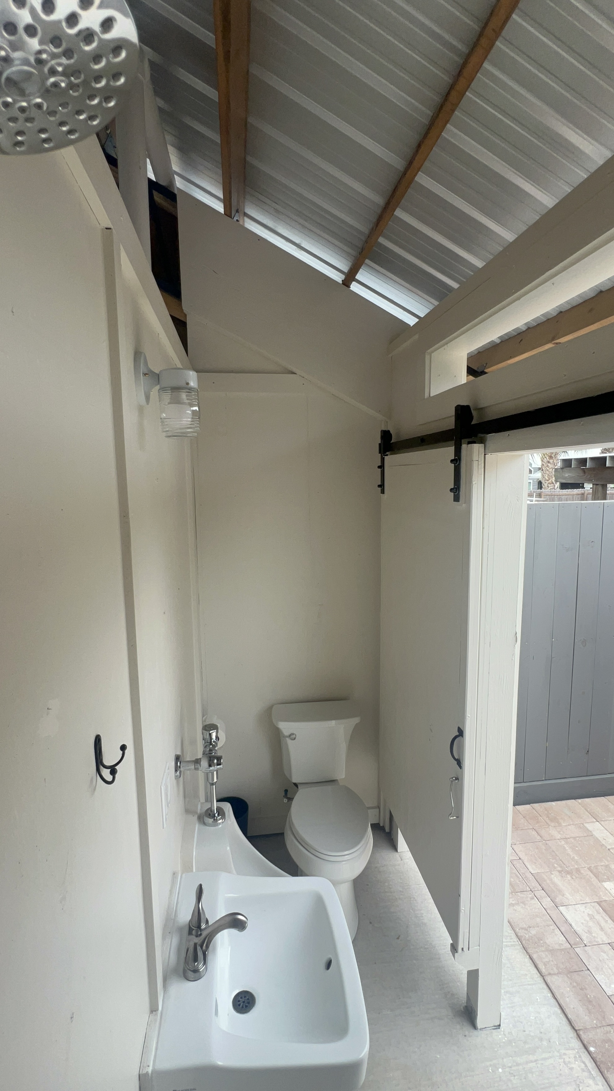 Outdoor pool bathroom