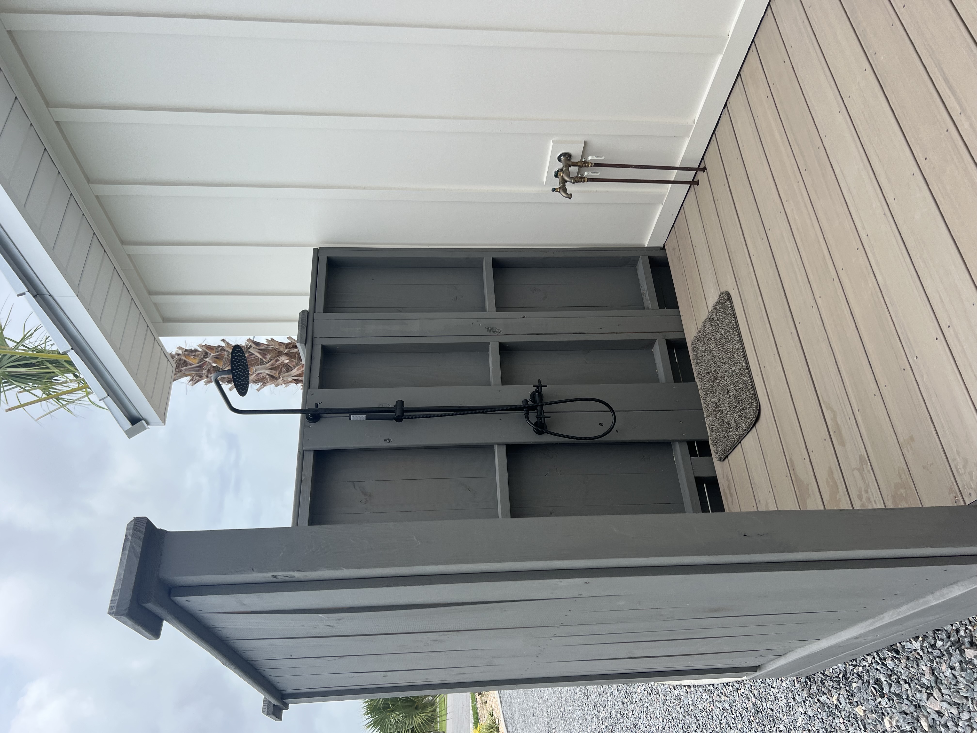 Outdoor shower area