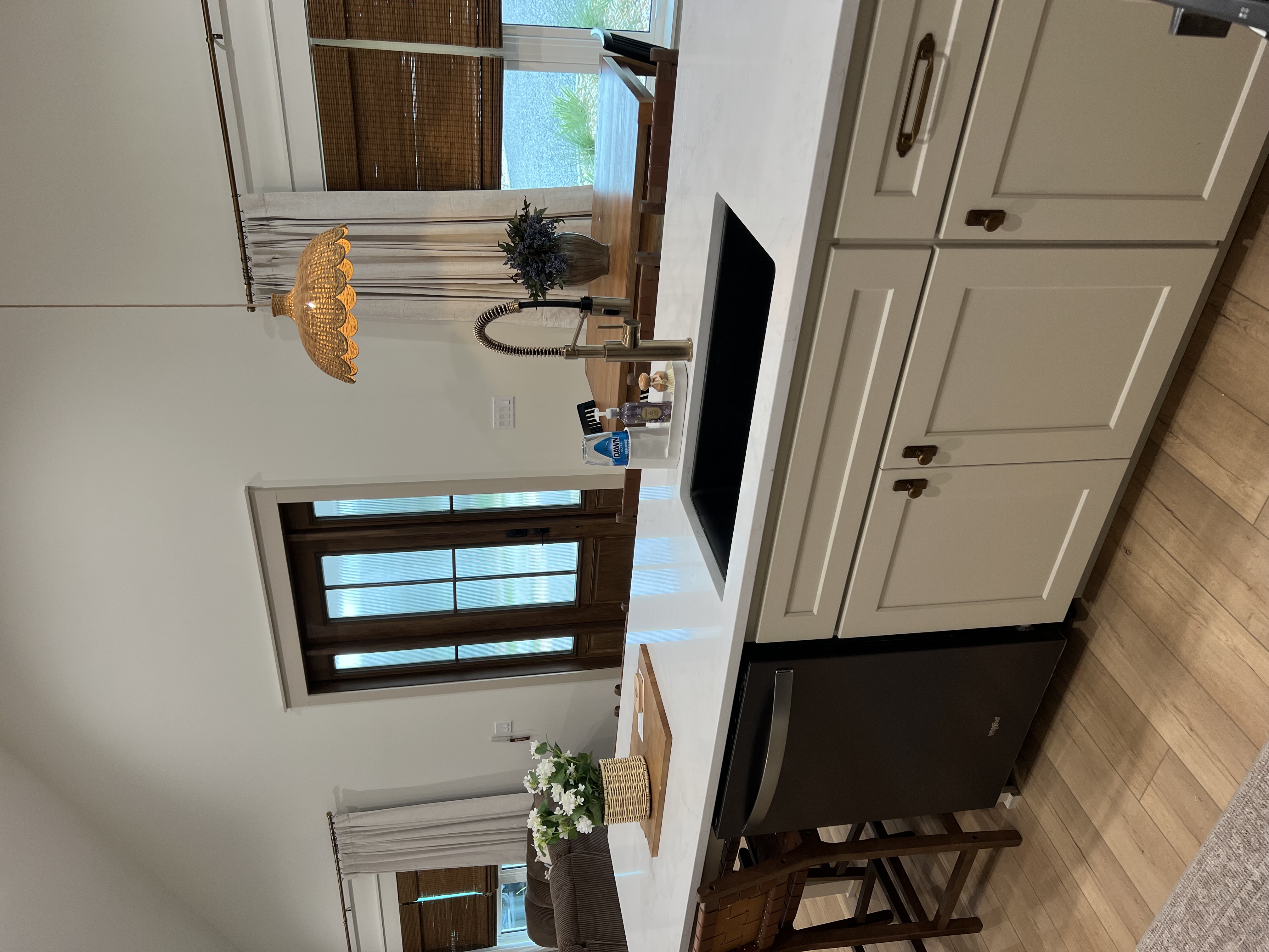 Kitchen open to living area