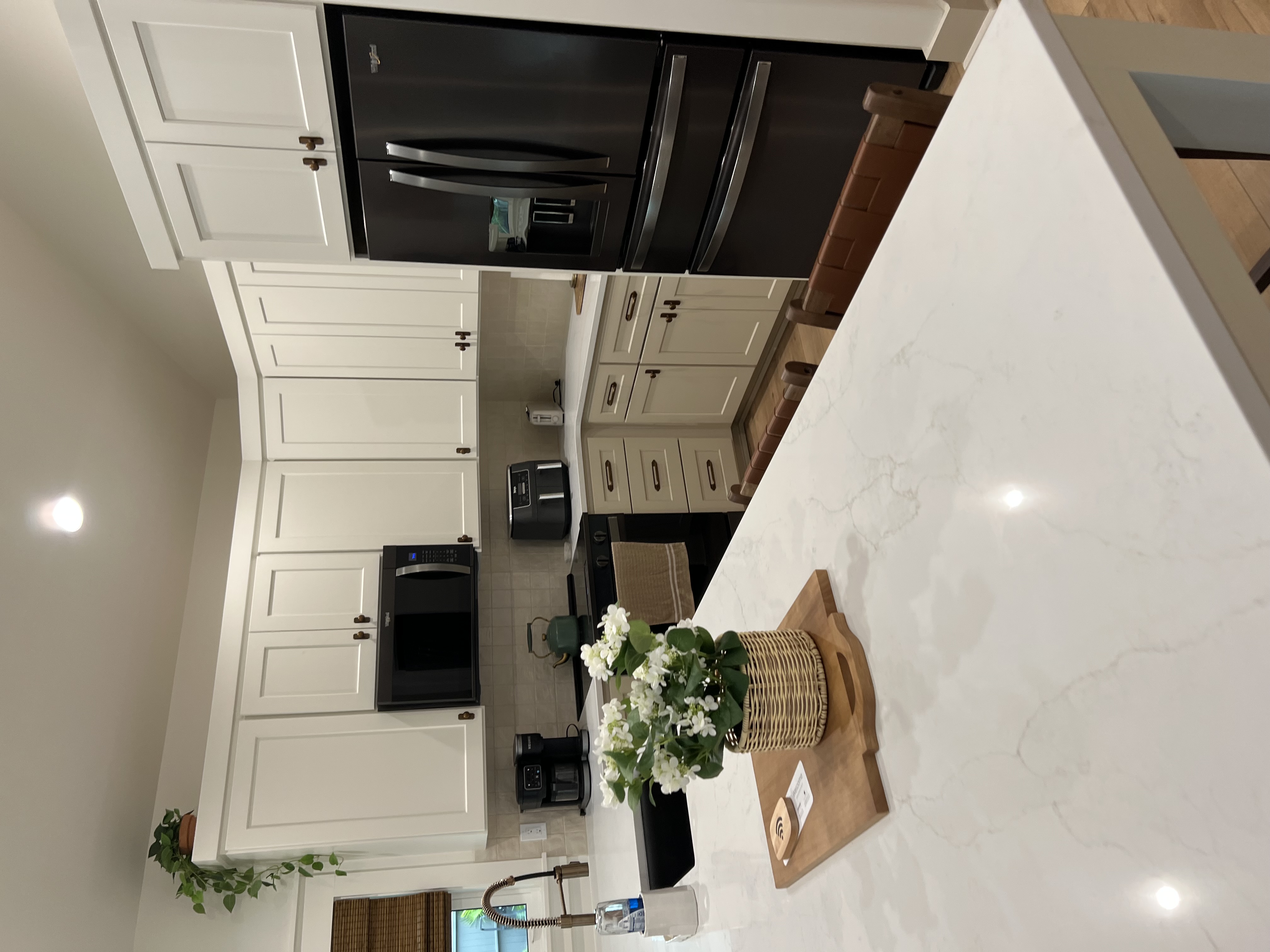 Kitchen with marble countertop