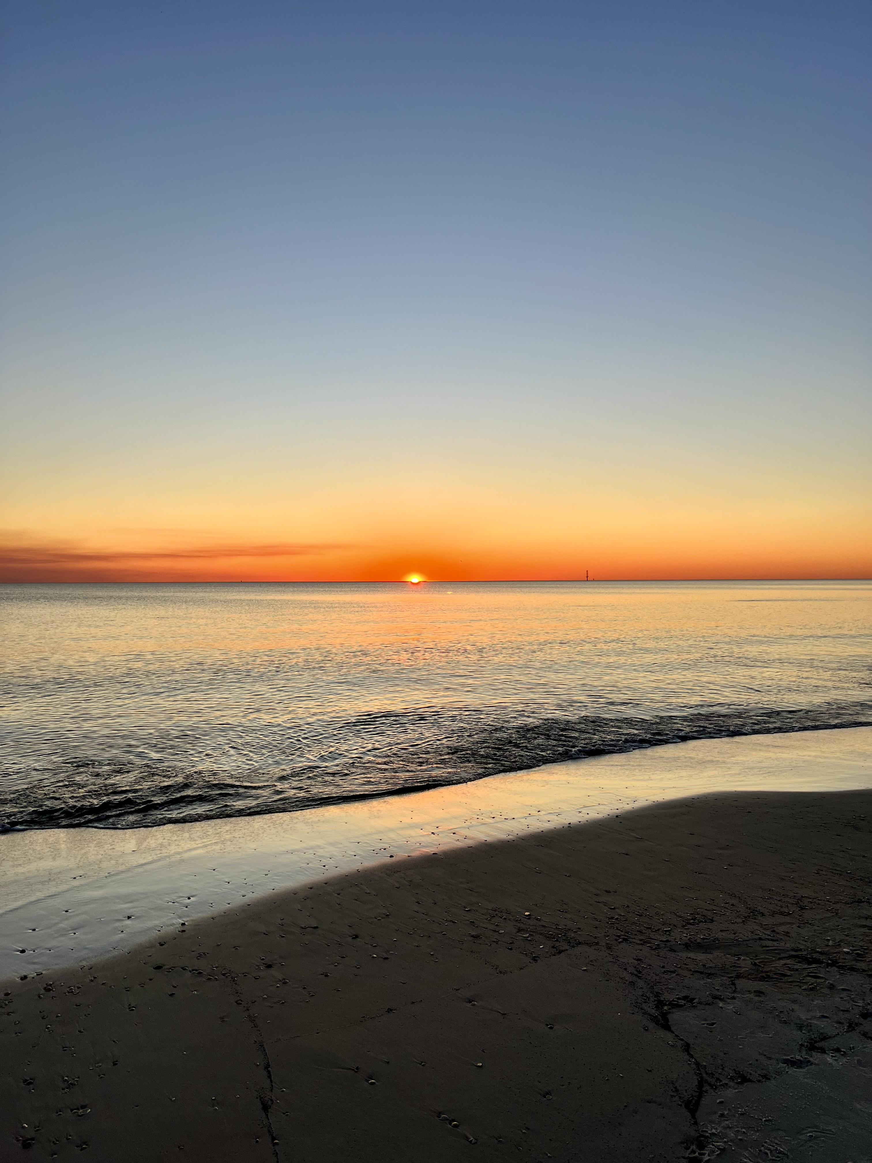 Dramatic orange Gulf sunset